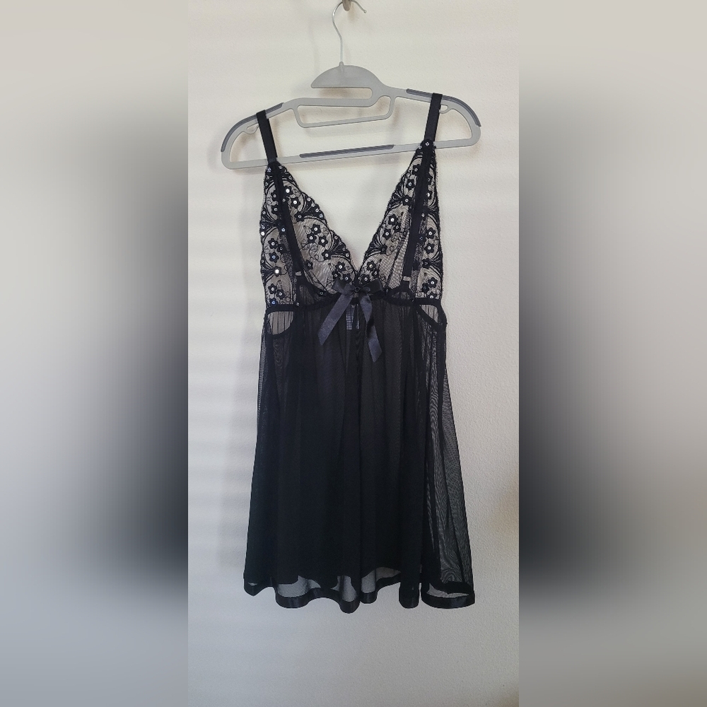 Elegant Black Lace Nightgown Plus Size 2X Boho
